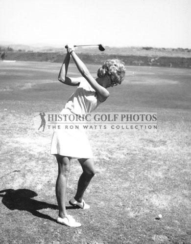 Carol Mann swing sequence, driver, scenic - 1965 - Historic Golf Photos