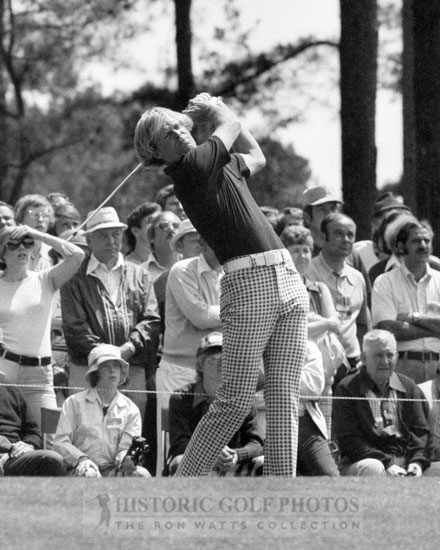Johnny Miller tees on the 4th tee at Winged Foot - Historic Golf Photos