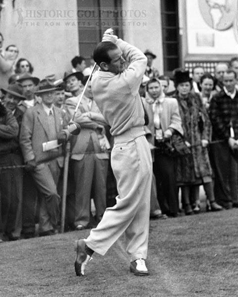 Norman Von Nida teeing off - Riviera Country Club - 1948 - Historic ...