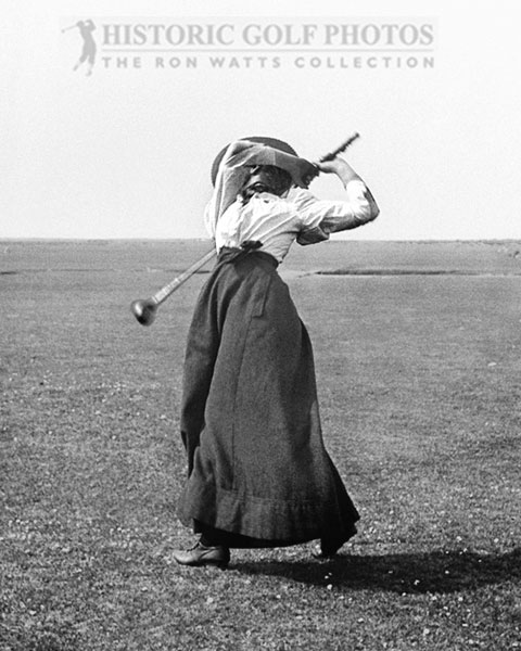 Miss Rhona Adair playing the 1900 Jersey Ladies Championship - Historic ...